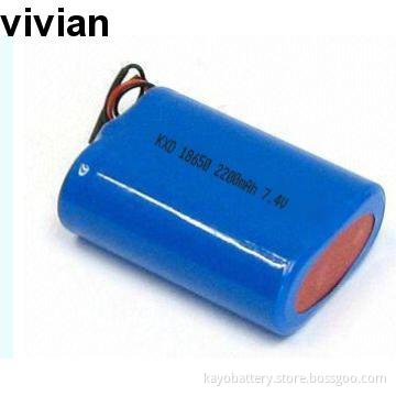 Cylindrical Li- ion Battery Pack 18650-3S 1800mAh 11.1V.